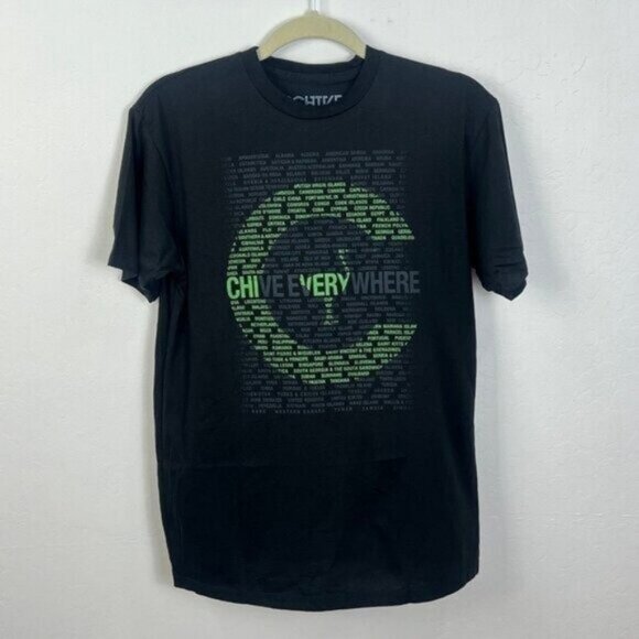 Chive Tees The Chive Chivery Tee Black Chive Everywhere Shirt Unisex Small - Picture 1 of 9
